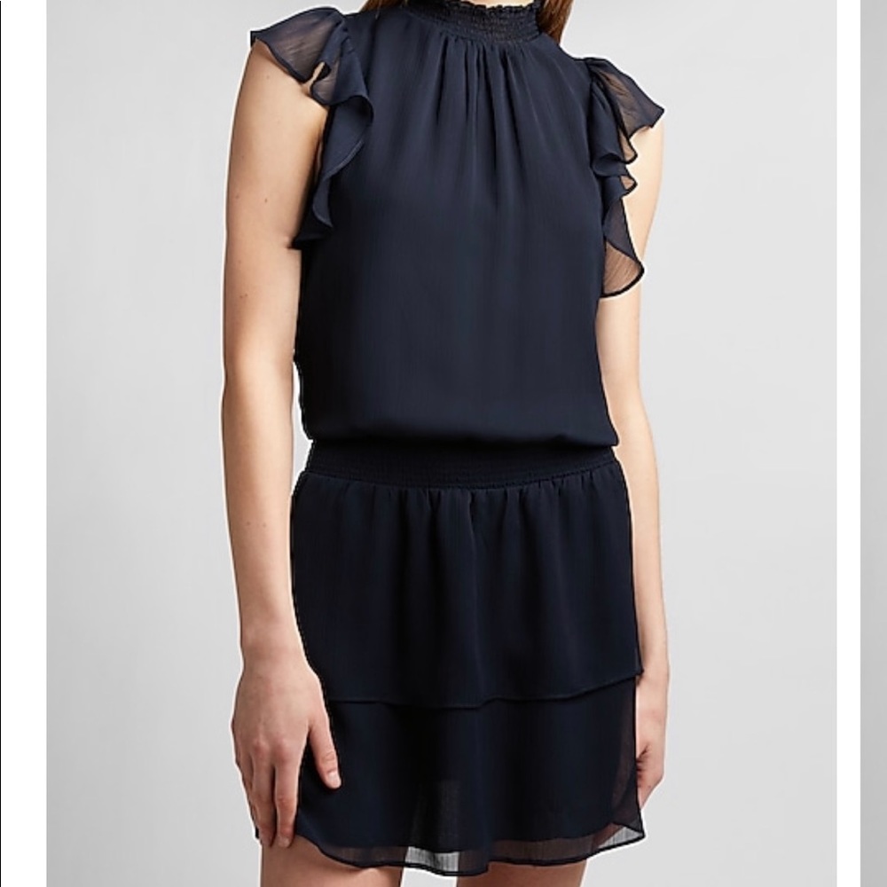 1.State Flutter Sleeve Dress